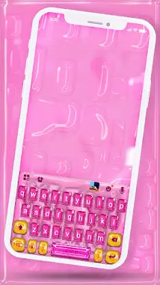 Pink Sweet Jelly Candy Keyboar screenshot 1