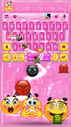 Pink Sweet Jelly Candy Keyboar screenshot 4