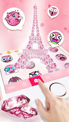 Pink Diamond Paris Themes screenshot 5