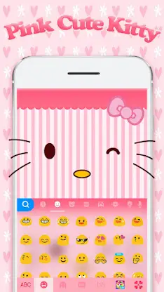 Pink Cute Kitty Theme screenshot 1