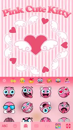 Pink Cute Kitty Theme screenshot 2