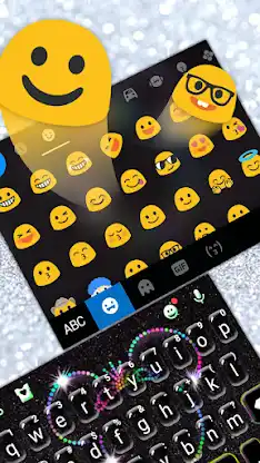 Silver Glitter Minny Keyboard  screenshot 3