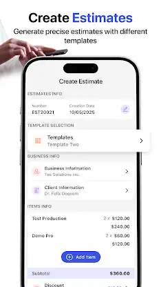 Invoice Maker & Estimate App screenshot 2
