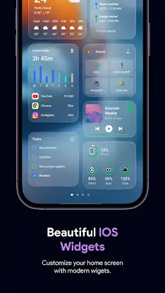 Launcher OS 26: Glass Theme screenshot 2