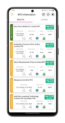 IPO Information screenshot 3