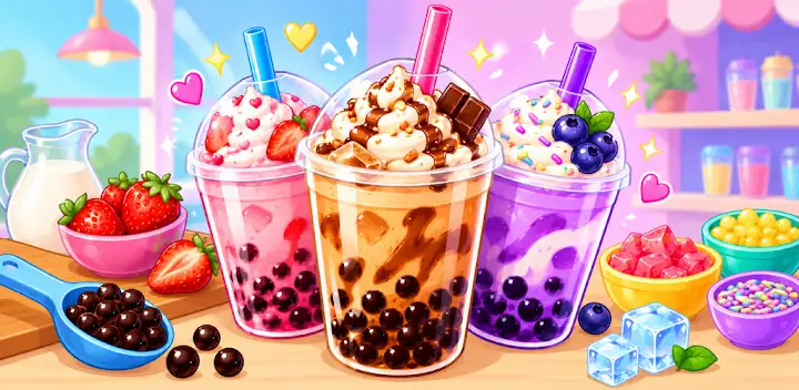Boba Tea Games: Bubble Tea DIY — Android game banner