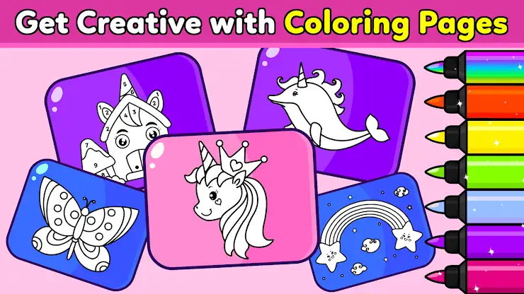 Unicorn Coloring Game For Kids screenshot 2