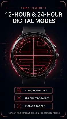 Neon Quartered Watch Face screenshot 6