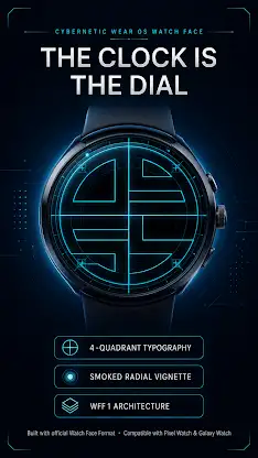 Neon Quartered Watch Face screenshot 1