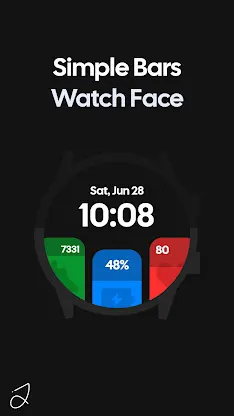 Simple Bars Watch Face screenshot 1