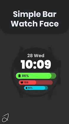 Simple Bar Watch Face screenshot 1