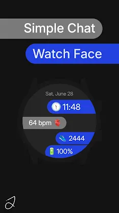 Simple Chat Watch Face screenshot 1