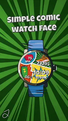 Simple Comic Watch Face screenshot 1