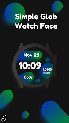 Simple Glob Watch Face screenshot 1