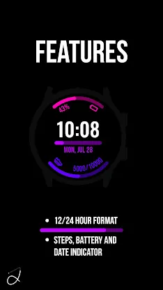 Simple Indicators Watch Face screenshot 2