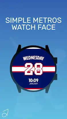 Simple Metros Watch Face screenshot 1