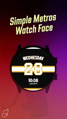 Simple Metros Watch Face screenshot 2