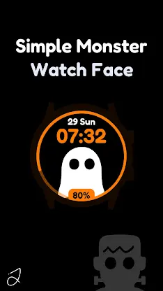 Simple Monster Watch Face screenshot 1