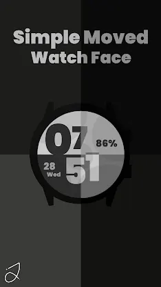 Simple Moved Watch Face screenshot 1