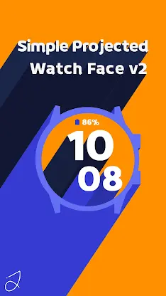 Simple Projected Watch Face v2 screenshot 1