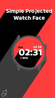 Simple Projected Watch Face screenshot 1