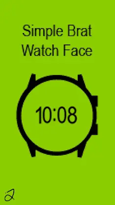 Simple Brat Watch Face screenshot 1