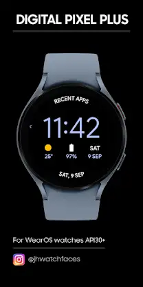 Digital Pixel Plus: Watch face screenshot 1