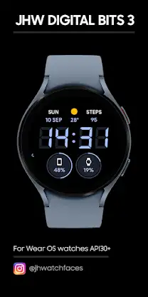 JHW Digital Bits 3: Watch face screenshot 1