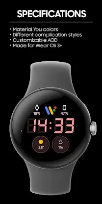 JHW Digital Bits 3: Watch face screenshot 2