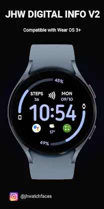 JHW Digital Info v2: Wear OS screenshot 1