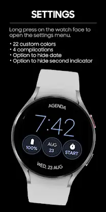 JHW Digital Thin: Watch face screenshot 3