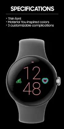 JHW Thin Plus: Watch face screenshot 2