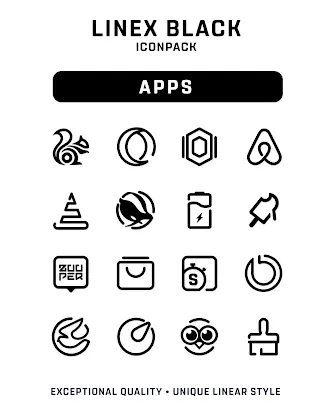 LineX Black Icon Pack screenshot 1