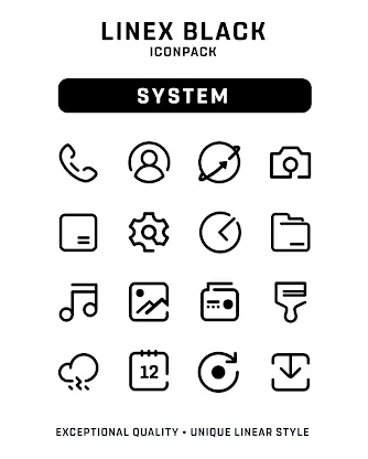 LineX Black Icon Pack screenshot 4