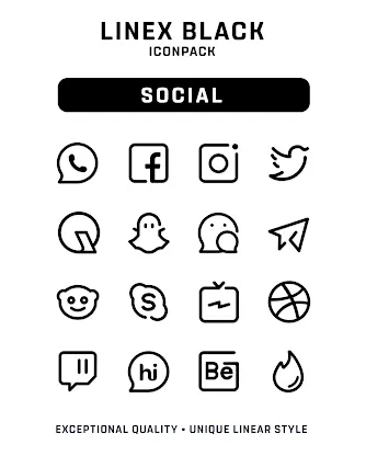 LineX Black Icon Pack screenshot 3