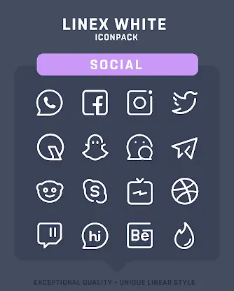 LineX White Icon Pack screenshot 4