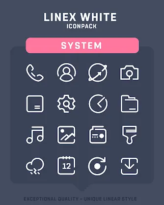 LineX White Icon Pack screenshot 2