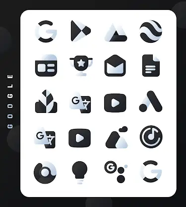 Black Icon Pack : LuX screenshot 3