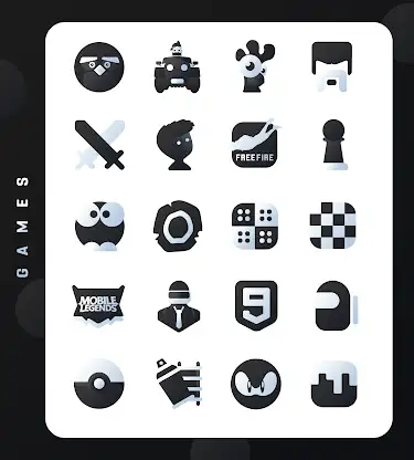Black Icon Pack : LuX screenshot 5