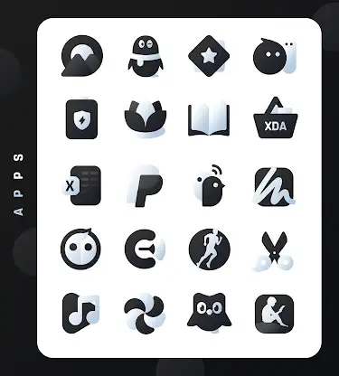 Black Icon Pack : LuX screenshot 2