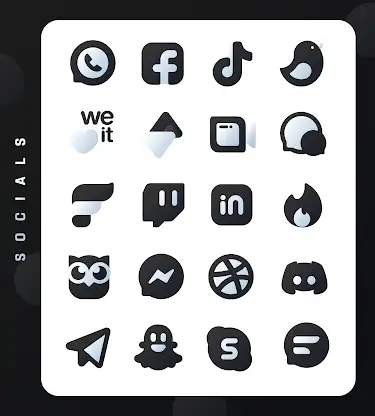 Black Icon Pack : LuX screenshot 4