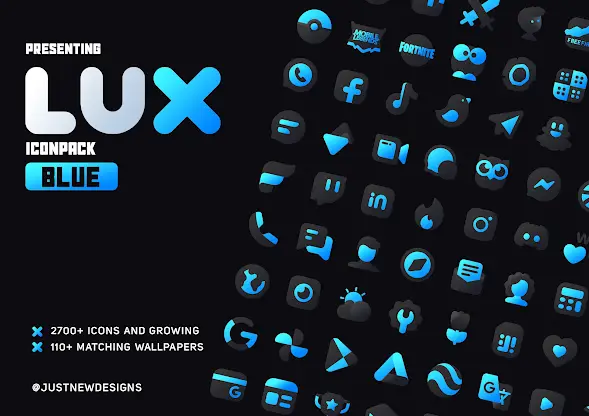 Blue Icon Pack : LuXBlue screenshot 7