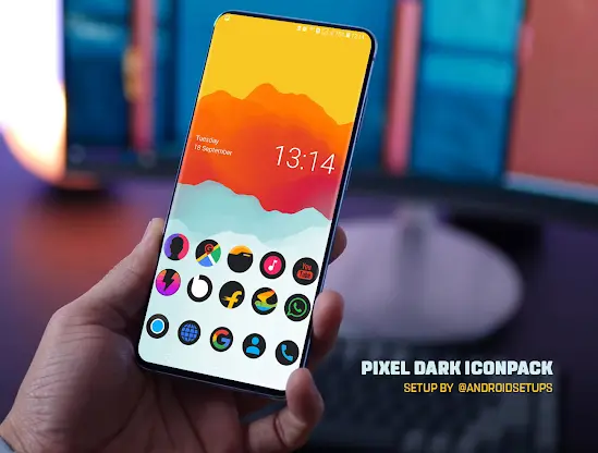 Pixel DARK Icon Pack screenshot 7