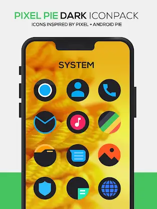 Pixel DARK Icon Pack screenshot 1