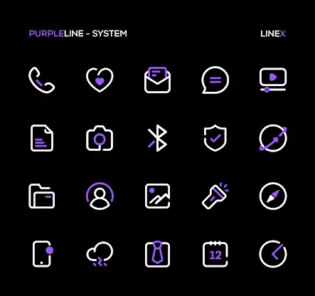 PurpleLine Icon Pack : LineX screenshot 2