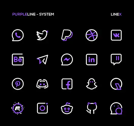 PurpleLine Icon Pack : LineX screenshot 4