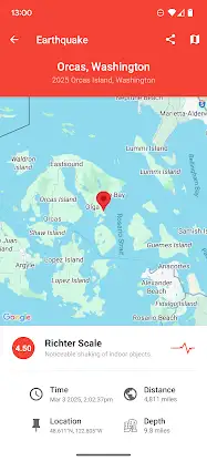 My Earthquake Alerts - Map screenshot 1