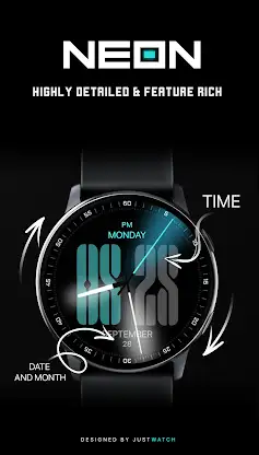 Neon Watchface screenshot 4