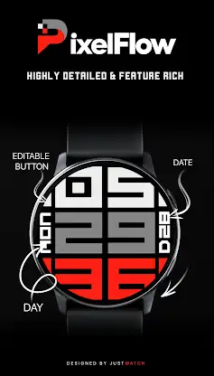 PixelFlow Watchface screenshot 3