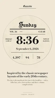 Gazette: Newspaper Watch Face screenshot 3